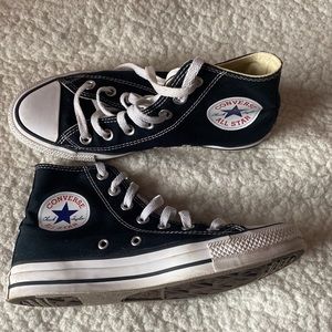 Like new black high top converse